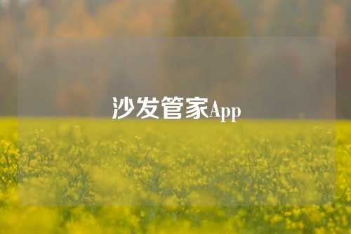 沙发管家App