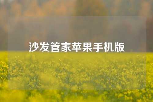 沙发管家苹果手机版