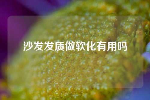 沙发发质做软化有用吗